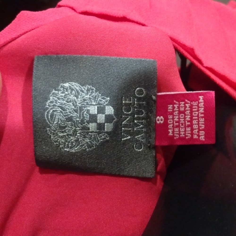 VINCE CAMUTO CORAL RUFFLED SLEEVELESS SHIFT DRESS NWT SIZE 8 - Picture 9 of 10